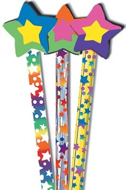 Stars Pencil Toppers Pack 36