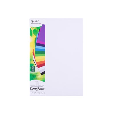 Quill Cover Paper 125GSM A4 Pack 500 - White