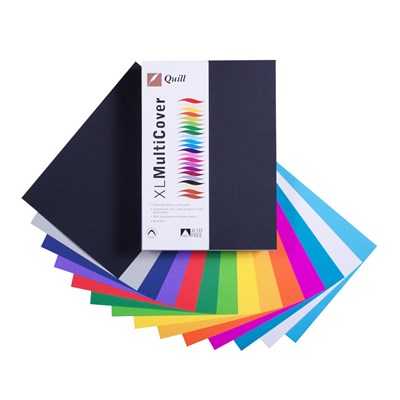 Quill Cover Paper A4 125gsm Assorted Pkt500 (FS)
