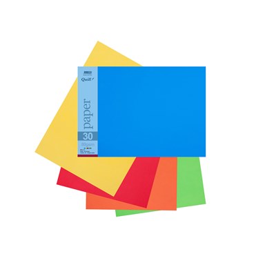 Coloured Paper Quill A3 80gsm Bright Assorted 5 Colour Pkt150 (FS)