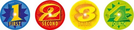 1234 Award Stickers 40mm Pack 96