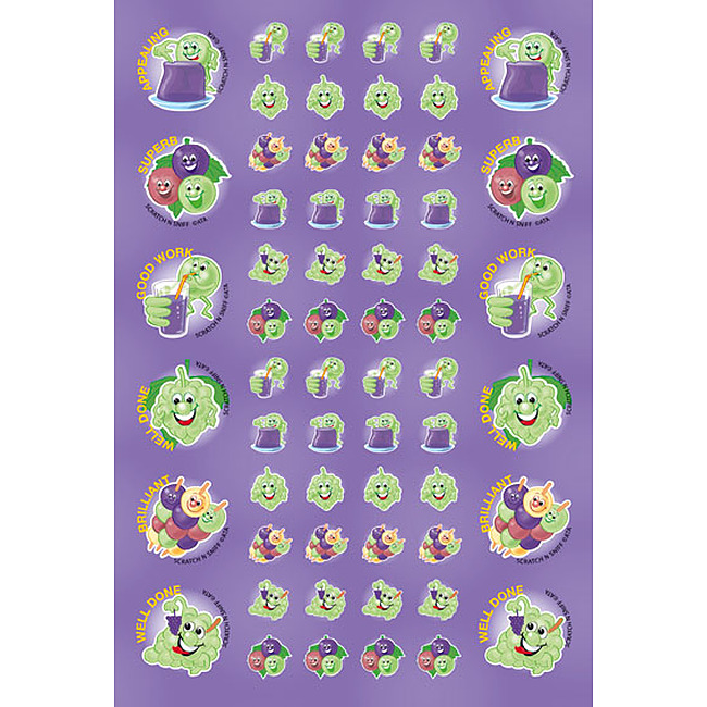 Scentsations Scratch n Sniff Grape Stickers Pack 180