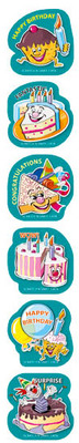 Birthday Scented Shape Stickers Pack 72