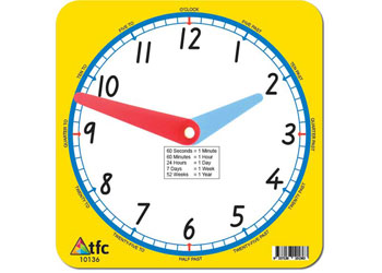 Clock Teacher Demo 12 hour – 27x27cm – each