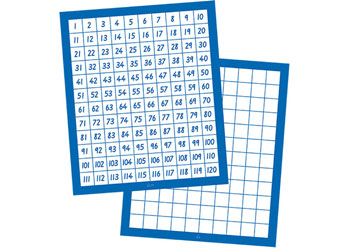 Number Boards 1-120 Horizontal – 10 pieces