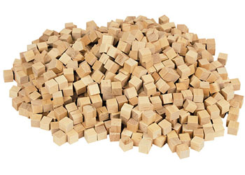 Cubes Counting Wood 2cm – 500 pieces in Container