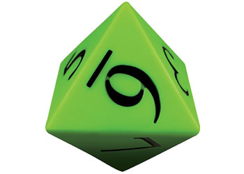 Dice: 8 Face Number PVC – 110mm – each