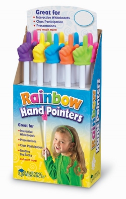 Rainbow Hand Pointers 40cm Pk10