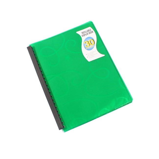 Display Book Bantex A4 30 Pocket Jewel Texture Green - Ziggies
