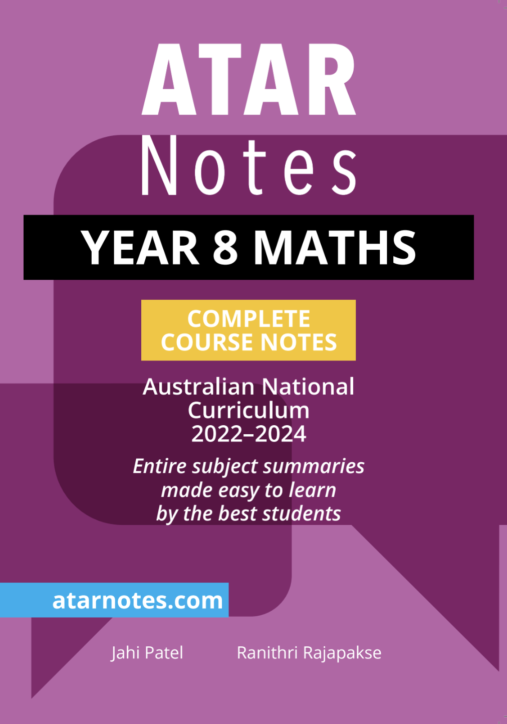 ATAR Notes Year 8 Maths Complete Course Notes (2022-2024)