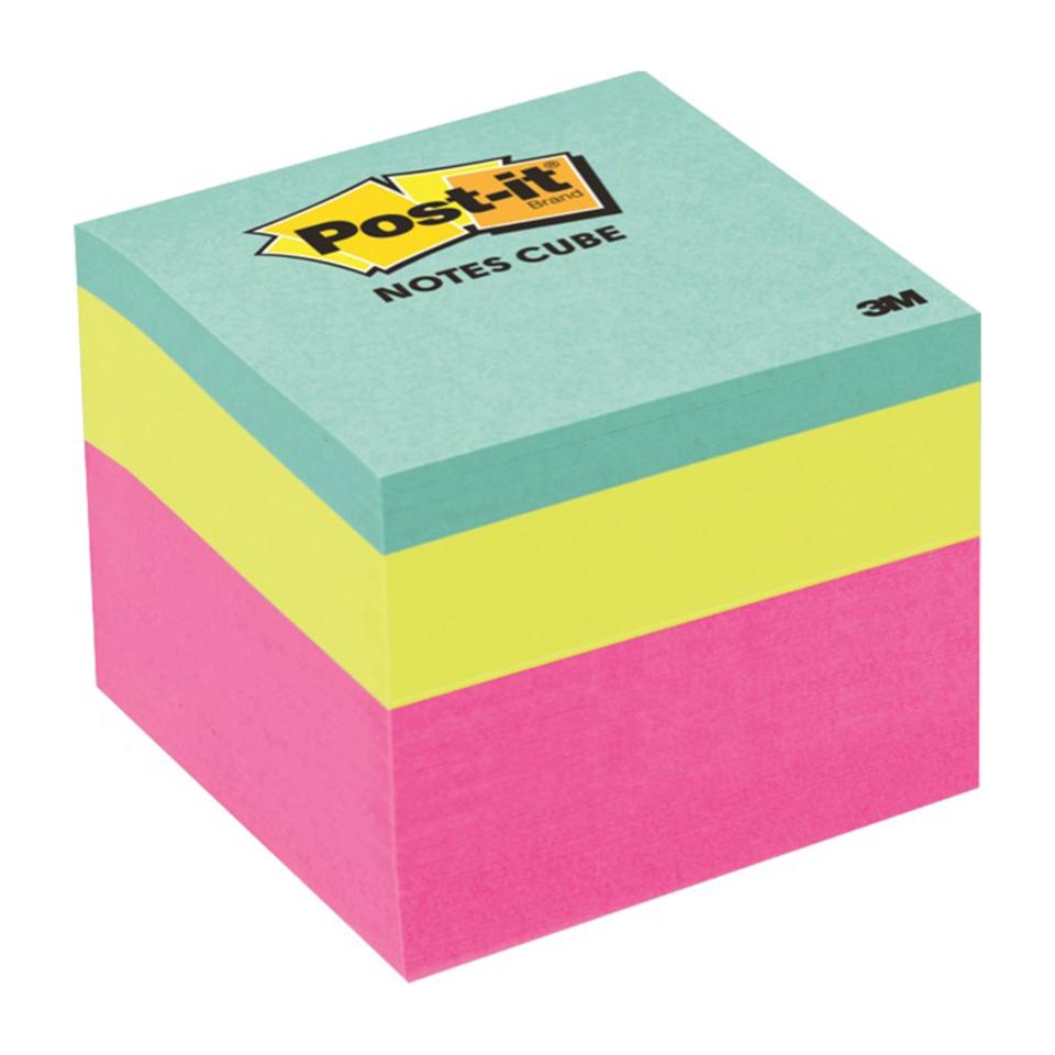 Post It Notes Mini Cube 48mm x 48mm Assorted Colours (FS