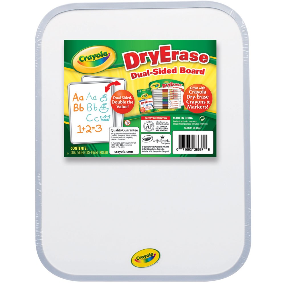 Whiteboard Crayola Double Sided Non-Magnetic 280x215mm