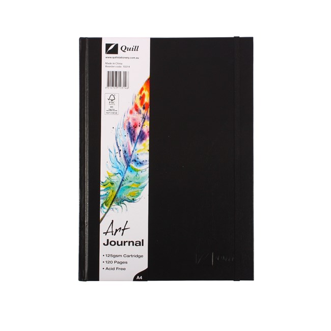 Art Journal Quill A4 Hardcover 125gsm 60 Leaf