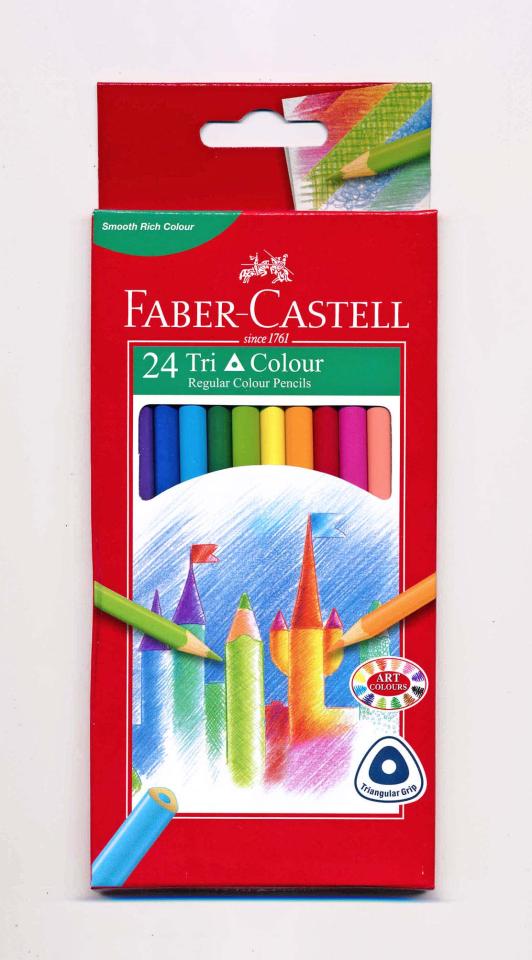 Pencil Coloured Tri Grip 24
