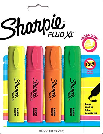 Sharpie Highlighter Fluo XL Assorted Pack 4 (FS)
