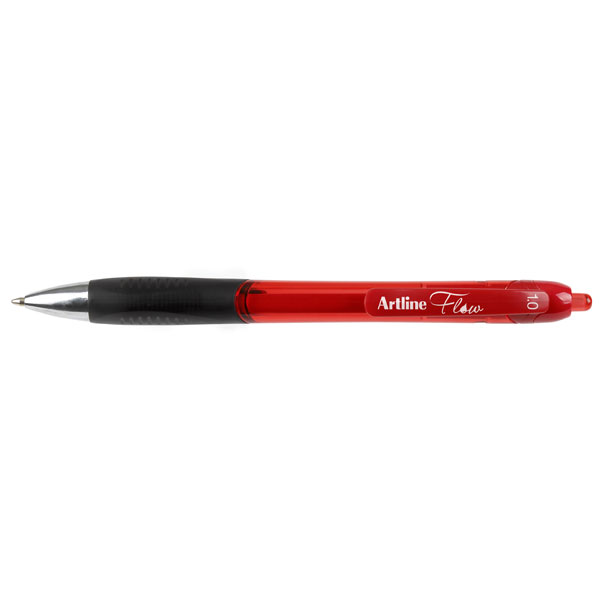 Artline Flow Retractable Pen Red (FS)