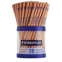 Staedtler Natural Graphite Pencils - Cup of 100 x 2B (FS)