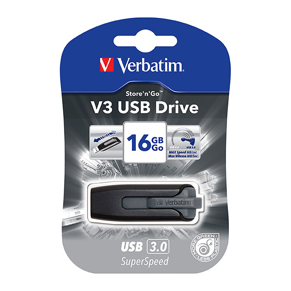 USB Thumbdrive V3 3.0 Verbatim 16GB (FS)