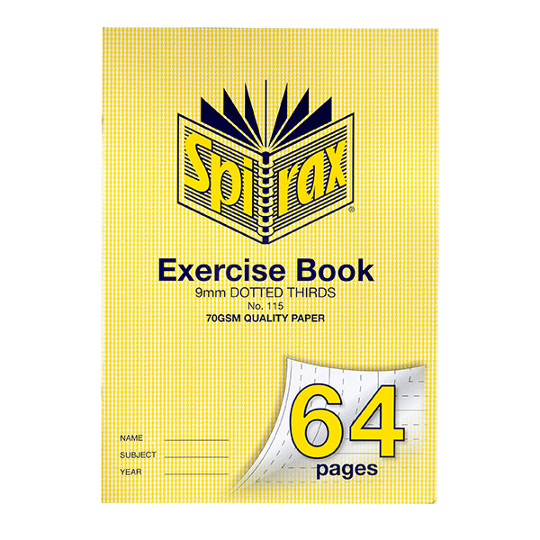 Exercise Book Spirax A4 64 Page 9mm Dotted Thirds