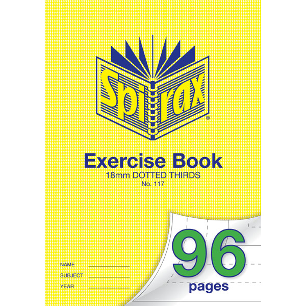 Exercise Book Spirax A4 96 Page 18mm Dotted Thirds