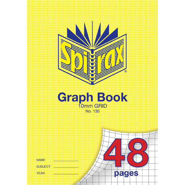 Graph Book Spirax A4 48 Page 10mm Grid