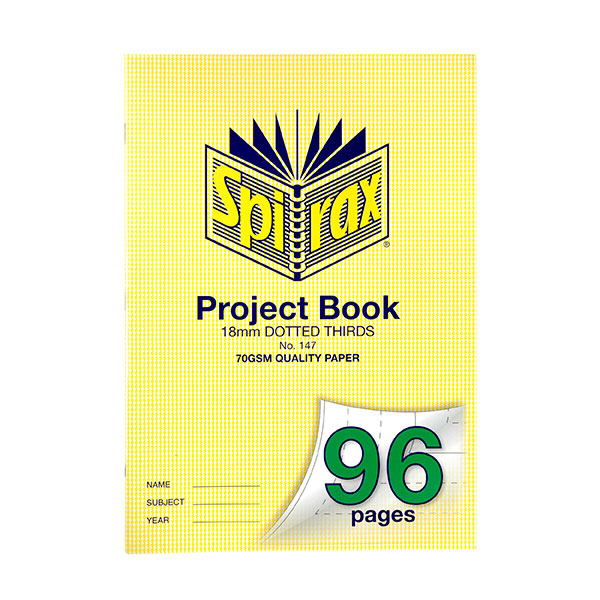 Project Book Spirax A4 96 Page 18mm Dotted Thirds