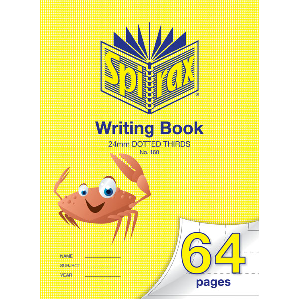Writing Book Spirax 335x240 64 Page 24mm Dotted Thirds