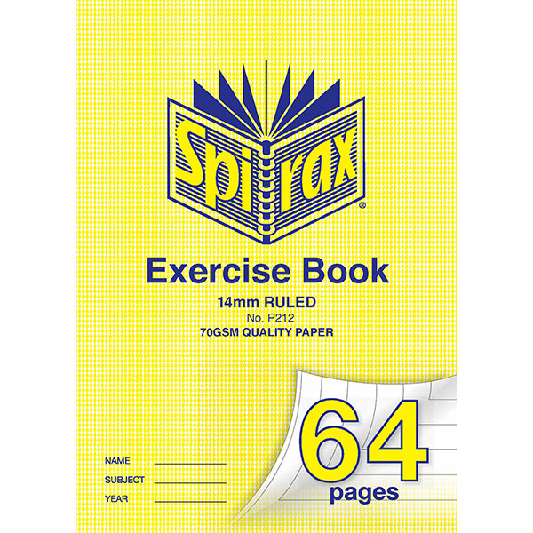 Exercise Book Spirax A4 64 Page 14mm Ruled