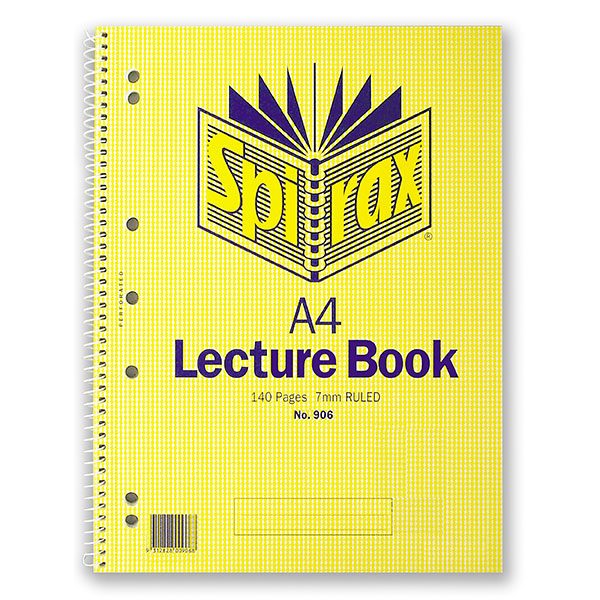 Lecture Book 297x223mm Spirax 906 Side Opening 140 Page