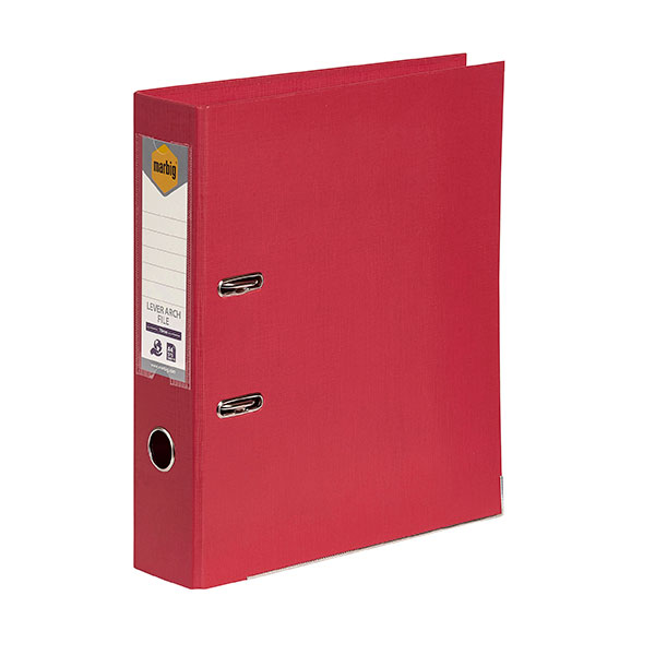 Lever Arch File A4 PE Linen A4 Deep Red