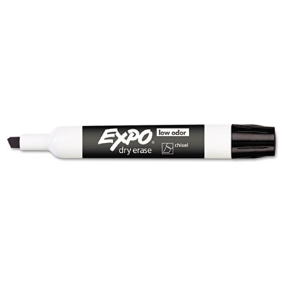 Expo Whiteboard Markers Chisel Tip Black (FS)