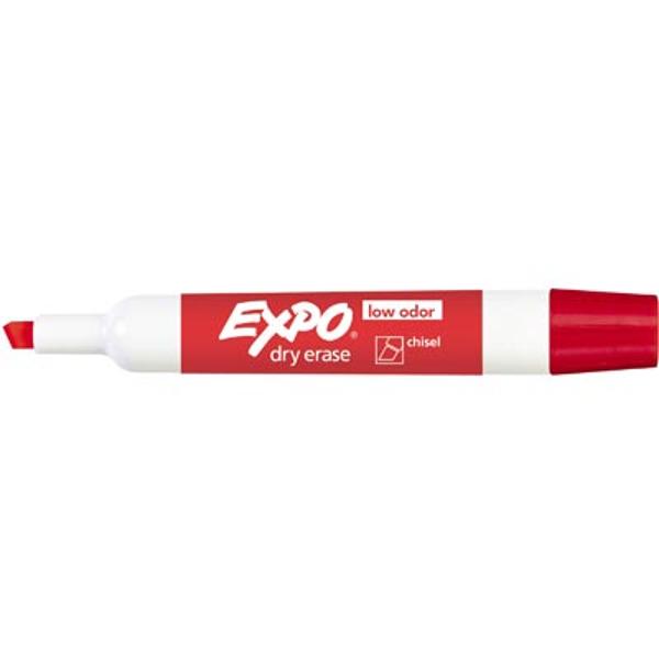Expo Whiteboard Markers Chisel Tip Red (FS)
