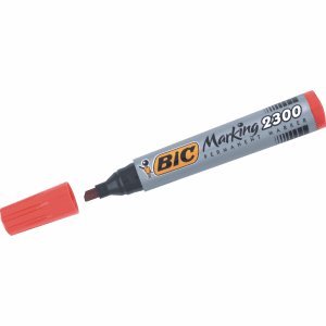 Marker Permanent BIC Marking 2300 Chisel Red (FS)