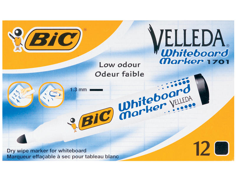 Marker Whiteboard BIC Velleda 1701 Bullet Black (FS)