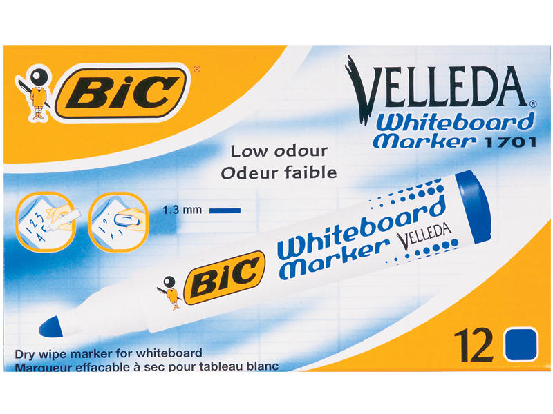 Marker Whiteboard BIC Velleda 1701 Bullet Blue (FS)