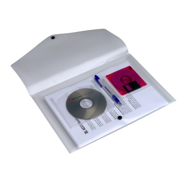 Document Envelope & Disk Holder PP Clear