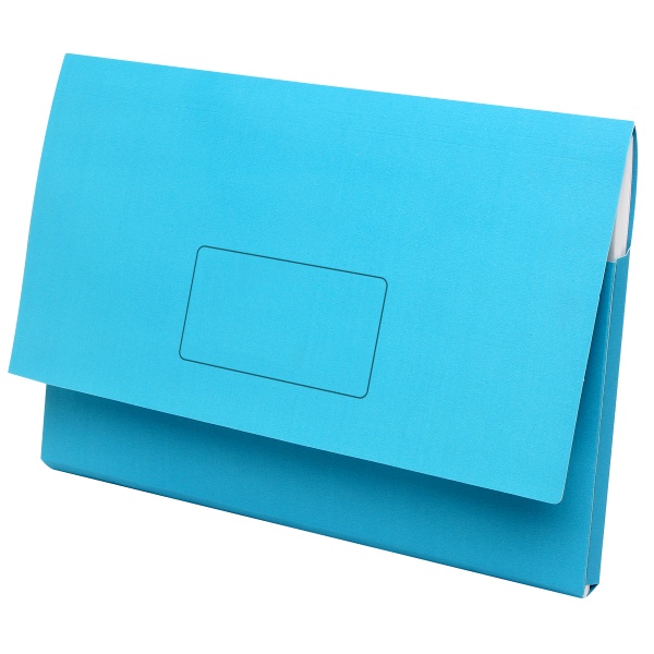 Document Wallet A3 Cardboard Blue