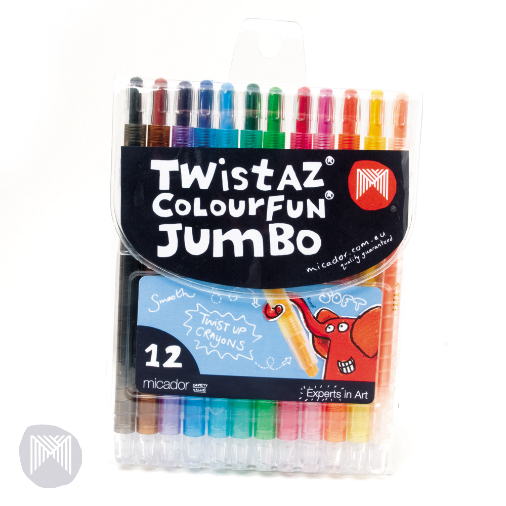 Crayons Micador Twistaz Colourfun Jumbo 12