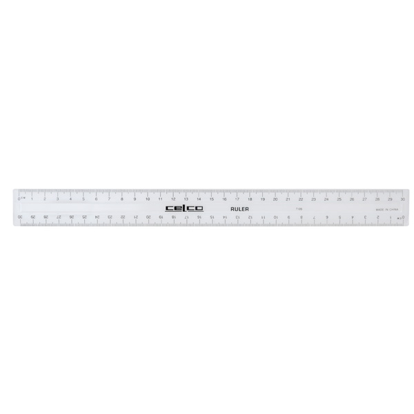 Ruler Plastic Celco Clear 30cm