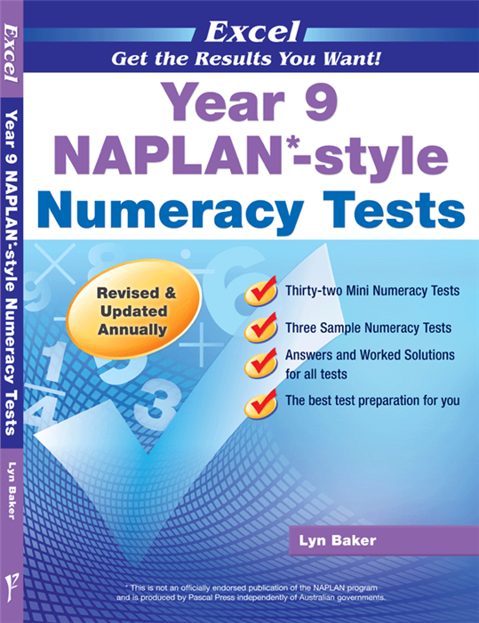 Excel Year 9 Naplan Style Numeracy Tests