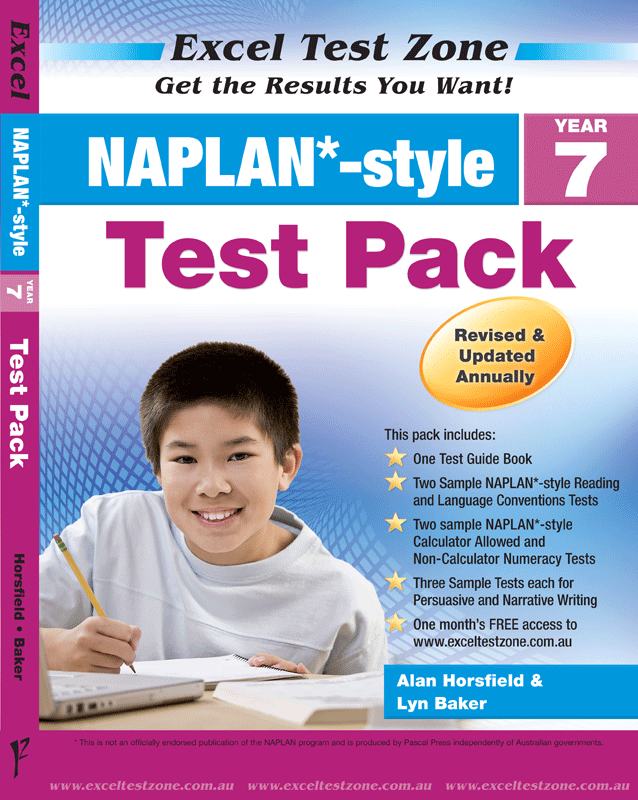 EXCEL TEST ZONE - NAPLAN*-STYLE YEAR 7 TEST PACK