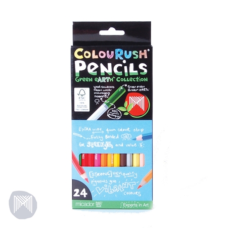 Micador Colourush Pencils Pack 24 (FS)