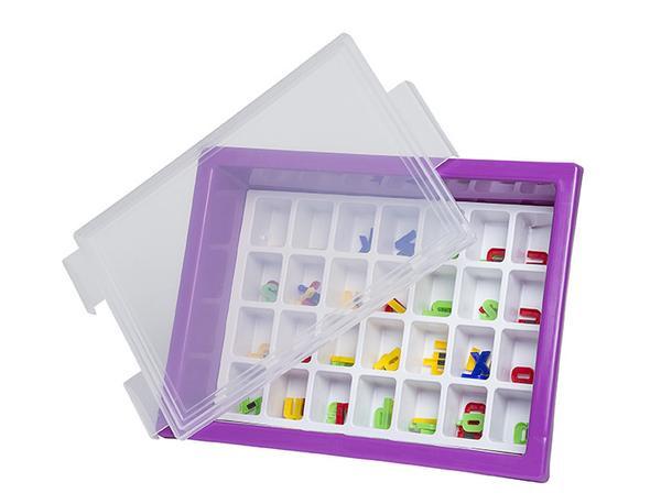 Elizabeth Richards Letter Storage Tray Set - Purple