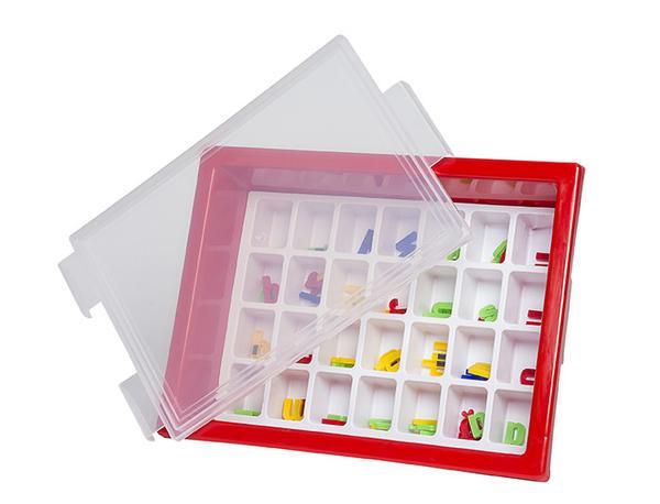Elizabeth Richards Letter Storage Tray Set - Red