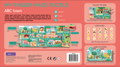 My Finger Maze Puzzle - ABC Town