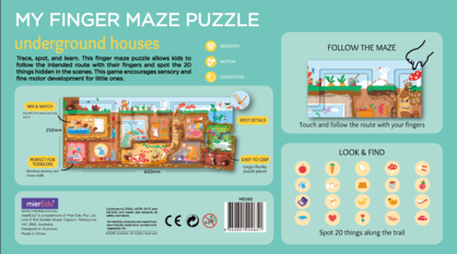 My Finger Maze Puzzle - Underground Houses
