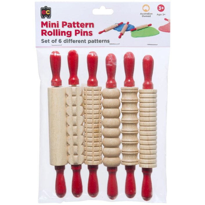 Pattern Rolling Pins 190mm Set 6 (FS)