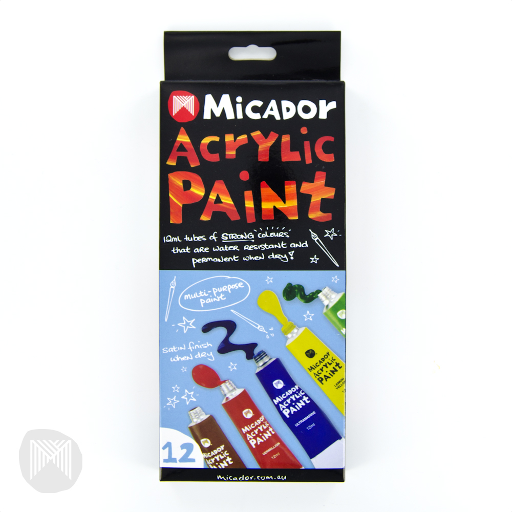 Paint Acrylic Micador Set 12x12ml (FS)
