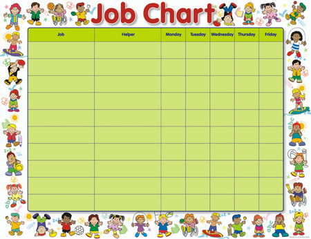 Multi-Cultural Friends Job Chart
