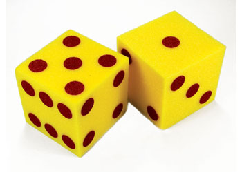 Giant Soft Cube Dice - Dots (set of 2)
